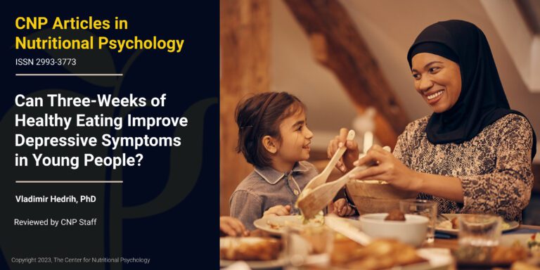Can Three Weeks of Healthy Eating Improve Depressive Symptoms in Young People