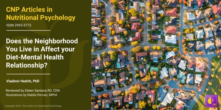 does the neighborhood you live in affect your diet mental health relationship