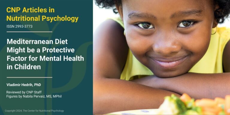 Mediterranean Diet Protects Children's Mental Health