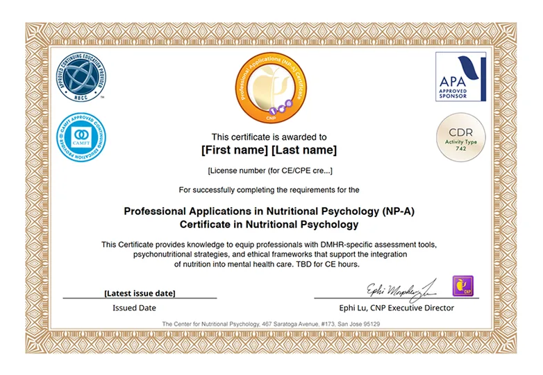 %learn about nutrition mental health %The Center for Nutritional Psychology