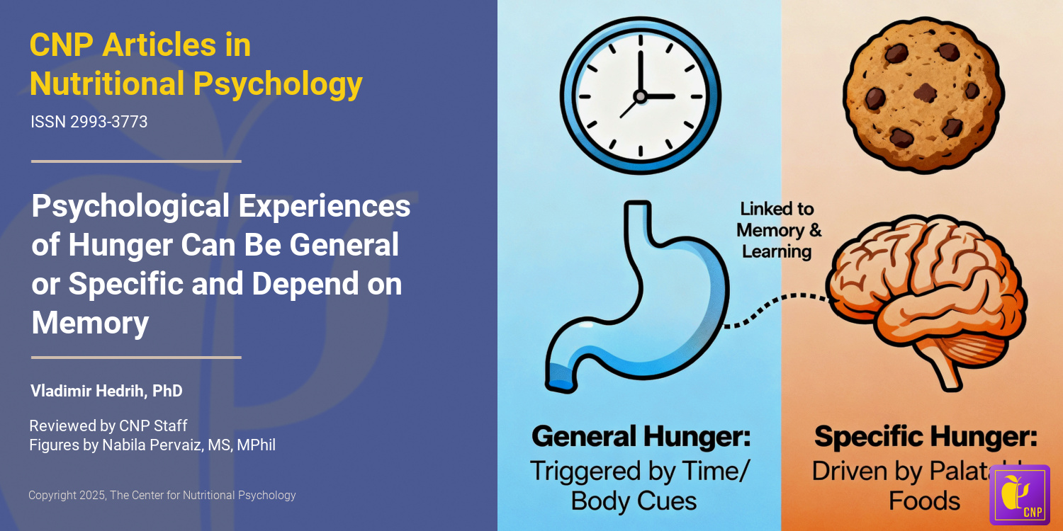 Psychological Experiences of Hunger Can Be General or Specific and Depend on Memory