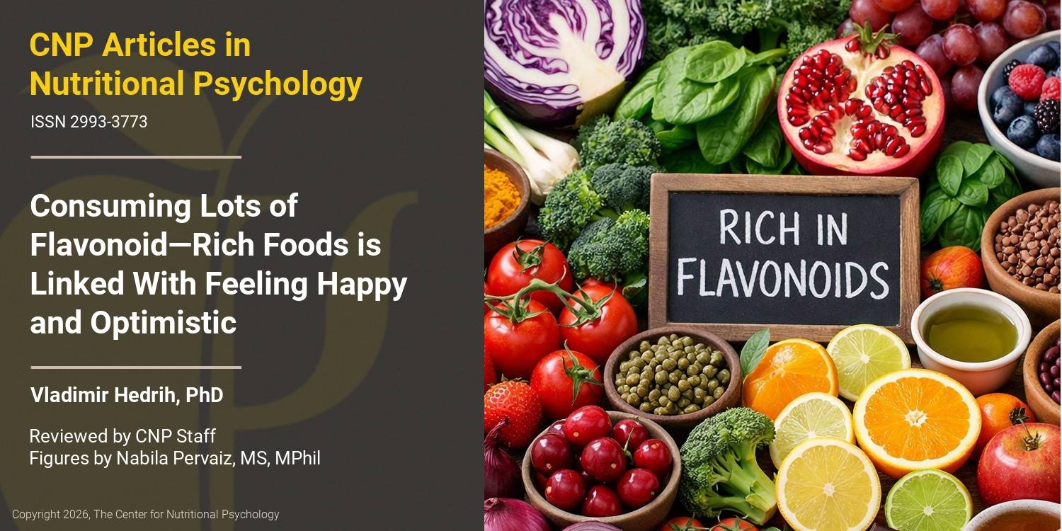 Consuming lots of flavonoid-rich foods is linked with feeling happy and optimistic